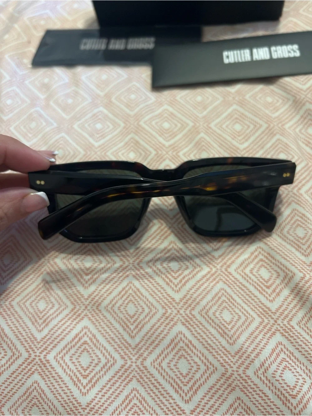 Cutler and Gross Women’s Black Square Sunglasses